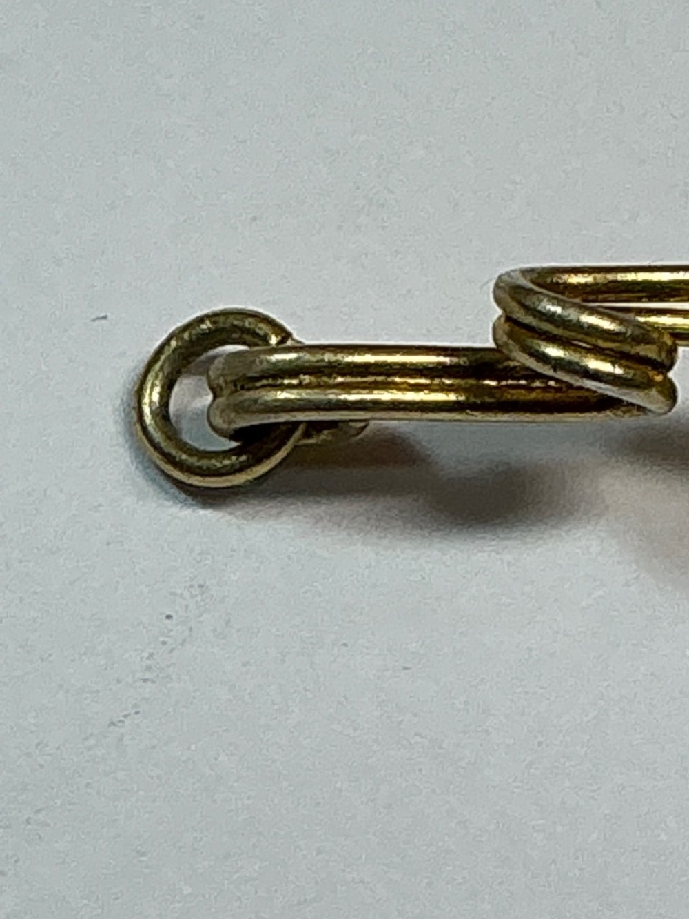 Sterling Silver Gold Color Vertical Floral Pendant. 2 inches long - Picture 5 of 6